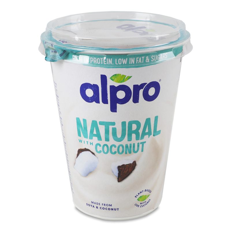 Продукт соєвий з кокосовим смаком ферментований 400г стакан Alpro