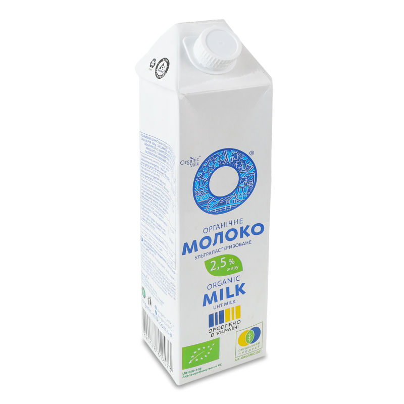 Молоко Органічне ультрапастеризоване 2,5% 950г т/п Organic Milk