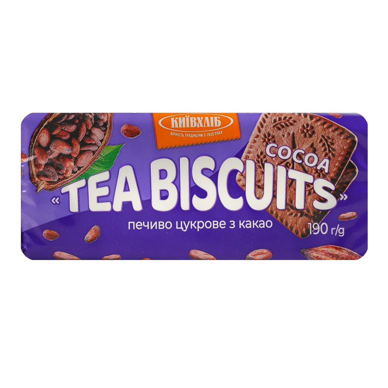 Печиво цукрове з какао Tea biscuits Київхліб м/у