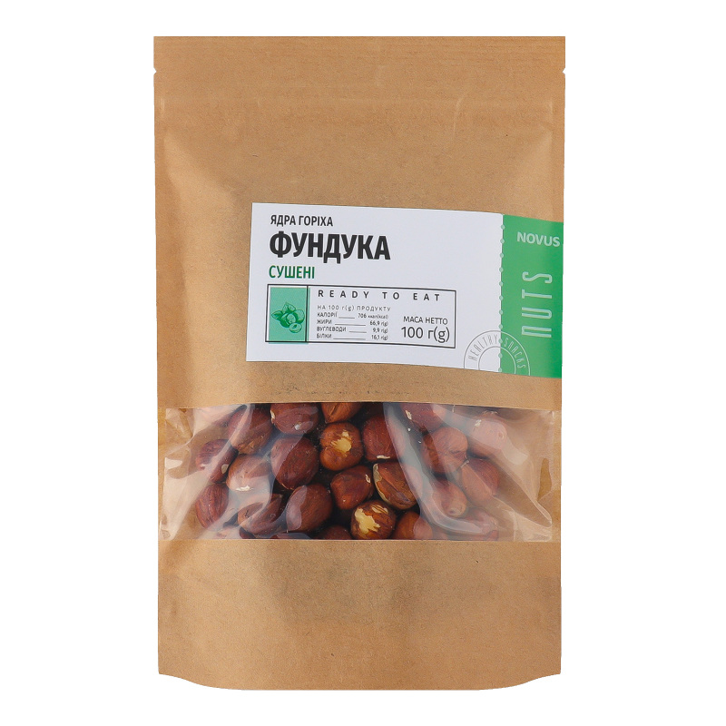 Ядра горіха фундука сушені Novus д/п