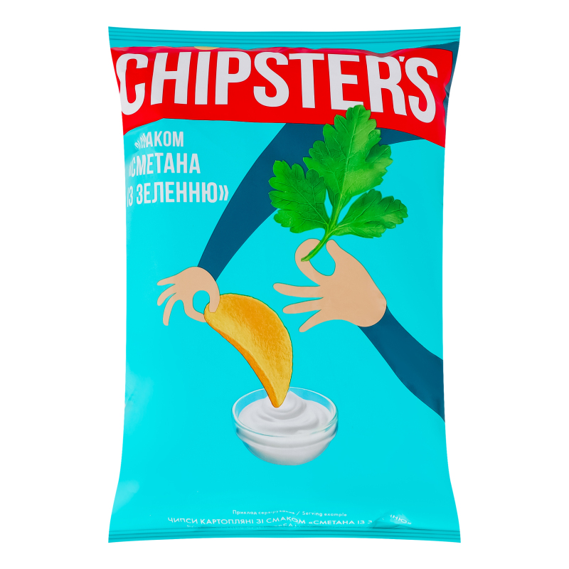 @Chipiページ Чипсы картофельные Сметана с зеленью Chipster's м/у 100г