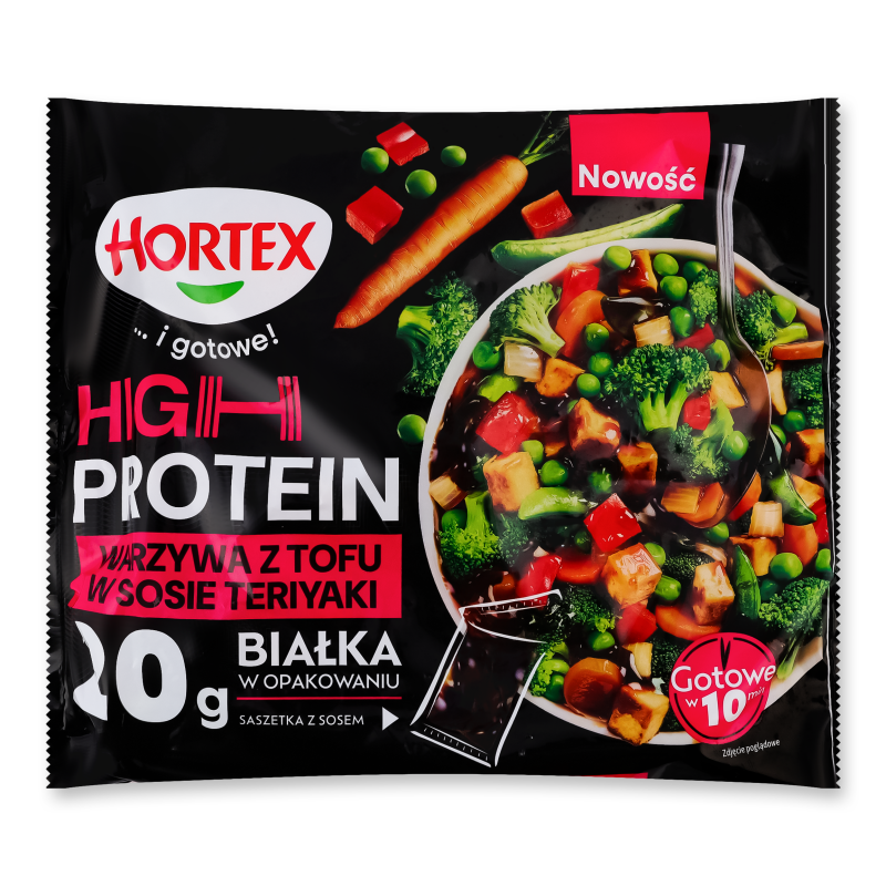 Овочі з тофу та соусом теріякі High protein глибокозаморожені 450г Hortex