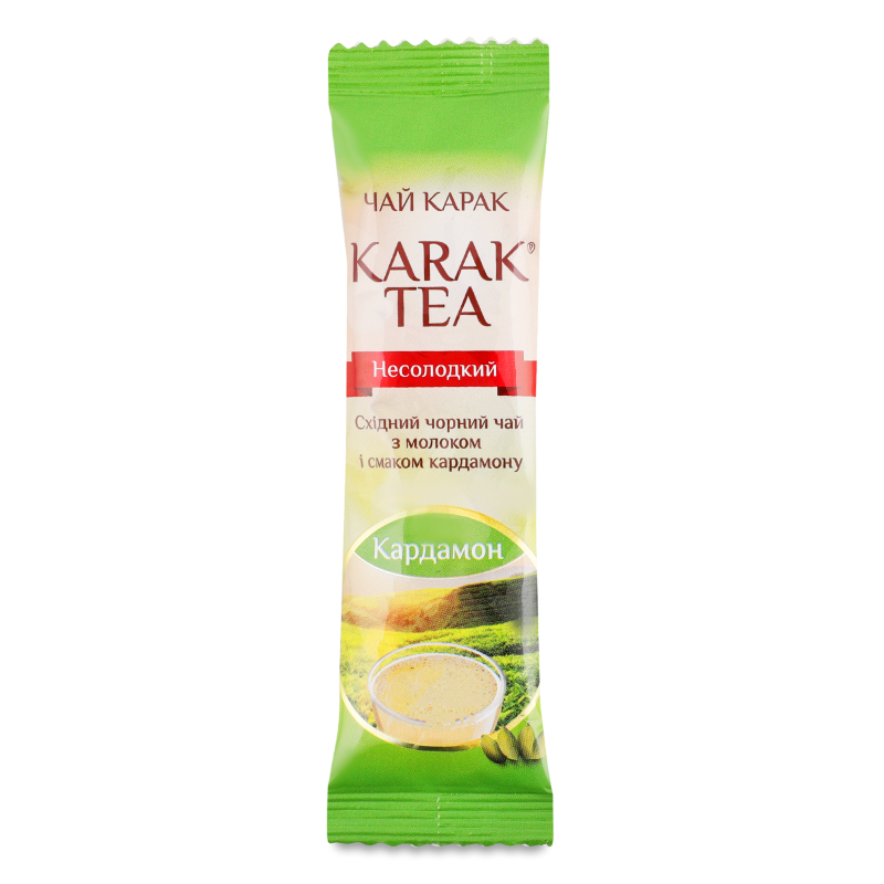 Чай чорний з молоком та смаком кардамону несолодкий розчинний 14г стік Karak Tea
