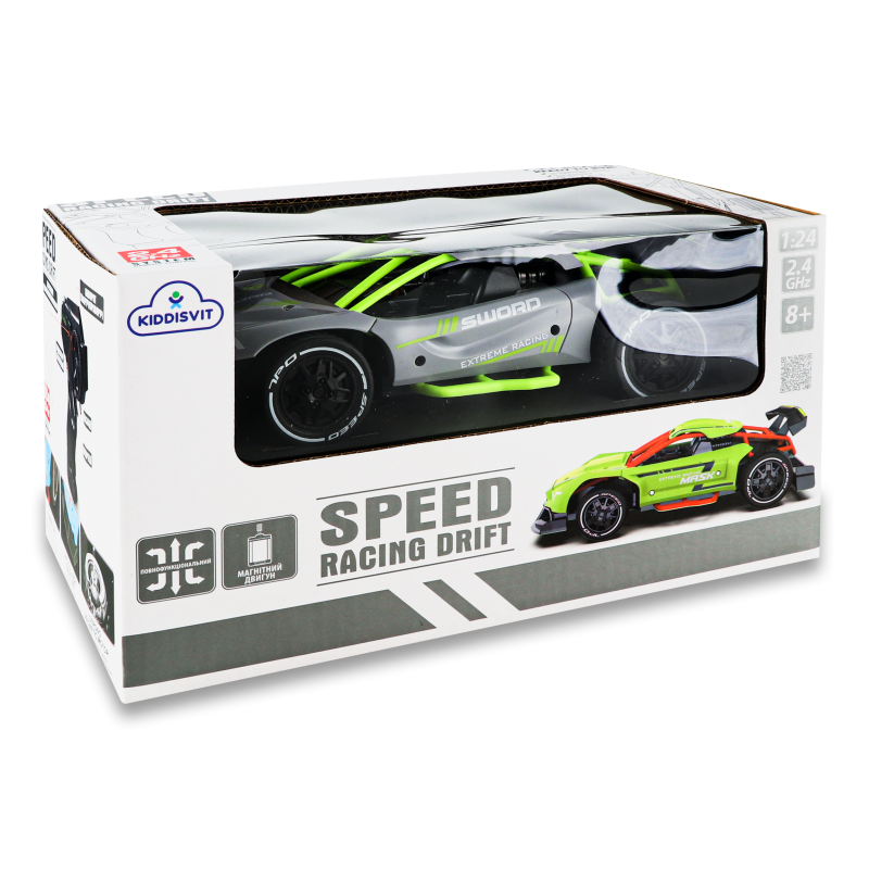 Іграшка Машинка Спід Рейсінг Дріфт Сворд сіра на р/к 1:24 Сулонг Тойс