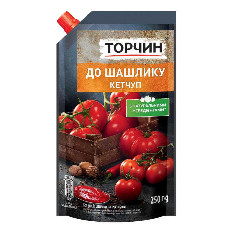 Кетчуп пастеризованный К шашлыку Торчин д/п 250г Торчин