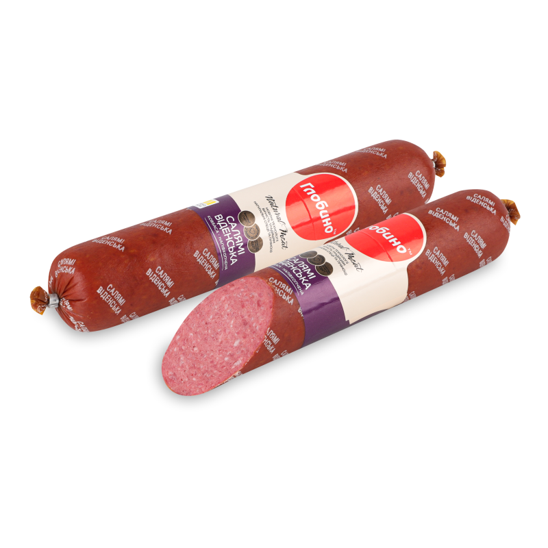 Ковбаса Салямі Віденська н/к в/г 460г в/у Глобино