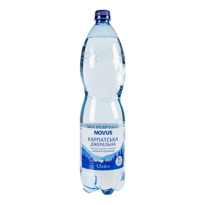 Вода минеральная сильногазированная Карпатская родниковая Novus п/бут 1 ...