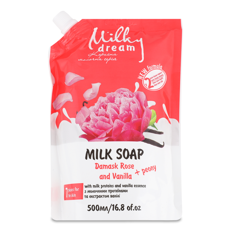 Крем-мило рідке Дамаська троянда та ваніль 500мл д/п Мілкі дрім