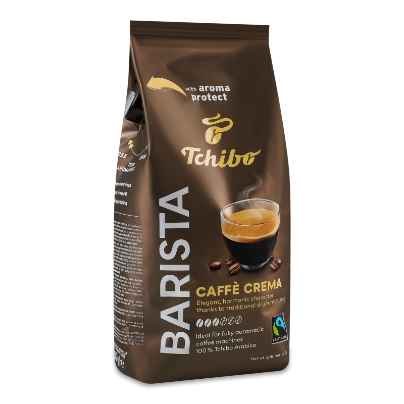 Кава Бариста Кафе Крема в зернах смажена 1000г м/у Чібо