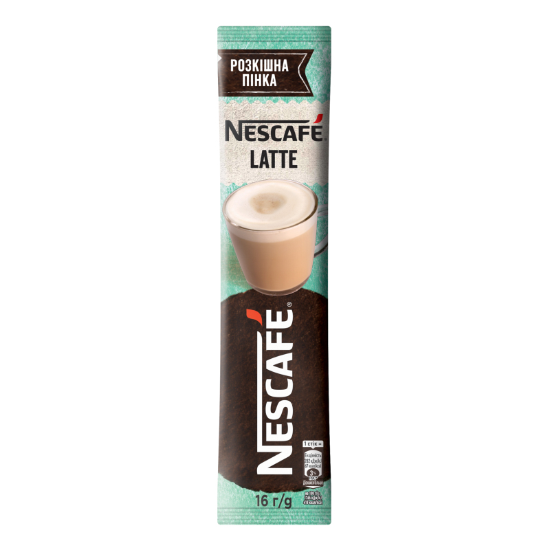 Напиток растворимый с добавлением кофе Latte Nescafe м/у 16г