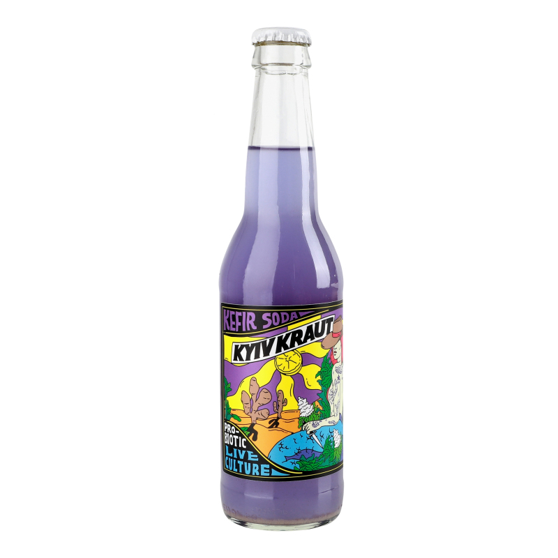 Напій безалкогольний слабогазований ферментований на основі лаванди Kefir Soda Kyivkraut c/пл