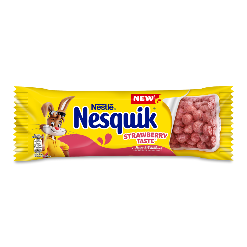Батончик злаковий Nesquik з смаком полуниці 23,5г Nestle