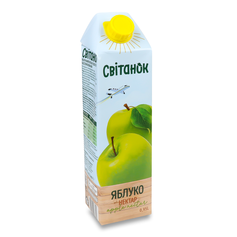 Нектар яблучний освітлений 0,95л т/брік Світанок