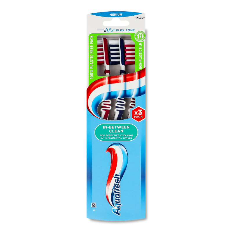 Щітка зубна In-between clean середня 3шт Aquafresh