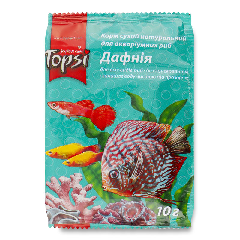Корм д/акваріумних риб Дафнія 10г Топсі