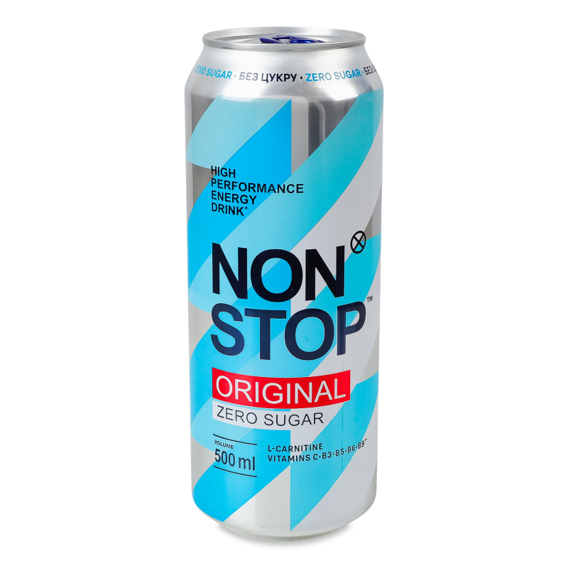 Напій енергетичний безалкогольний Original сильногазований 500мл ж/б Non Stop