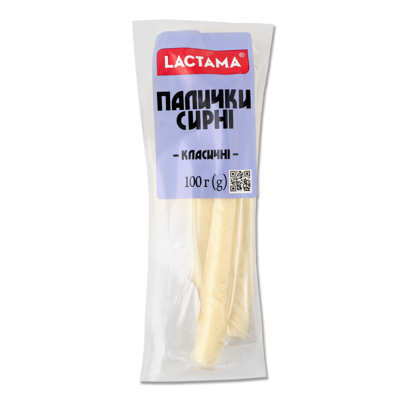 Палички сирні Класичні 45% 100г газ/уп Lactama