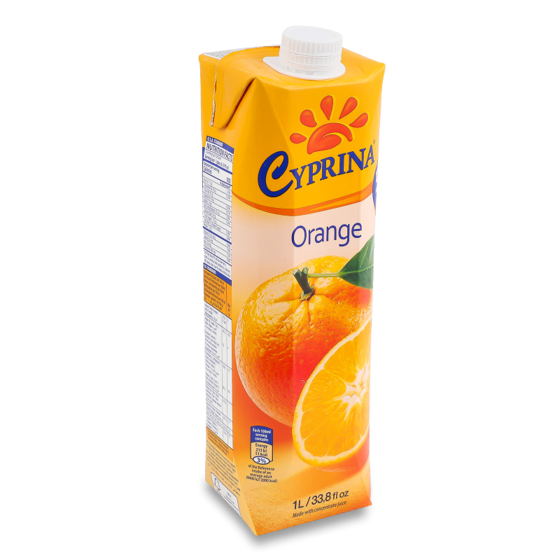 Сік апельсиновий 1л т/п Cyprina