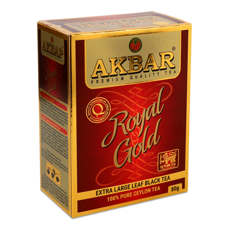 Чай Royal Gold чорний крупнолистовий 80г Akbar