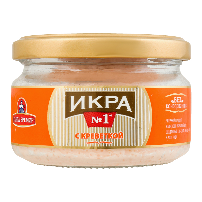 Виріб ікорний рибний Ікра з креветкою Санта Бремор с/б