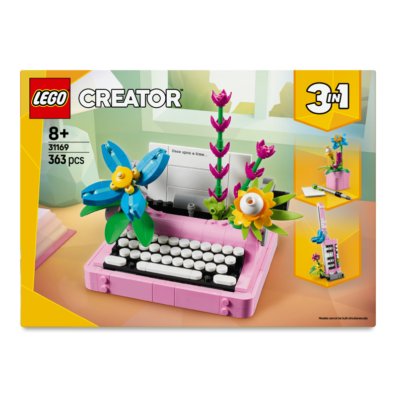 Конструктор Creator 3в1 Друкарська машинка з квітами Lego