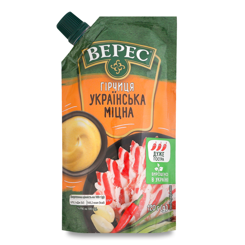 Гірчиця Українська міцна 120г д/п Верес