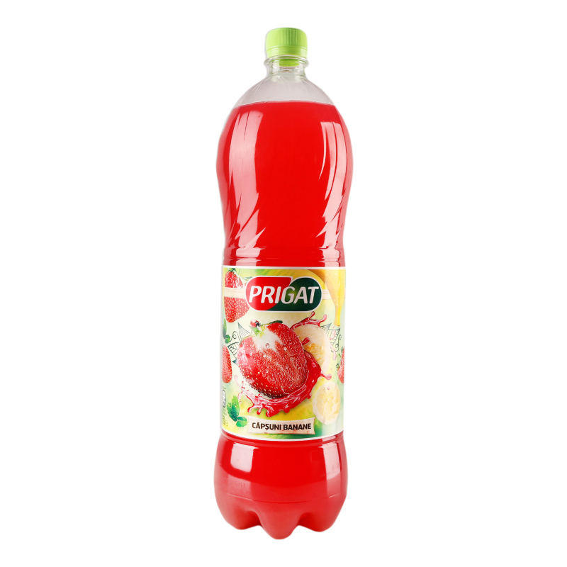 Напій безалкогольний негазований соковий Банан-полуниця Prigat п/пл
