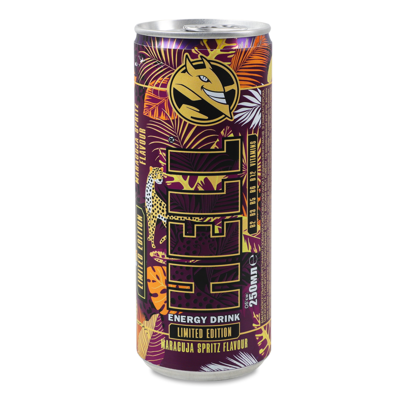 Напій енергетичний безалкогольний Maracuja Spritz газований 250мл ж/б Hell