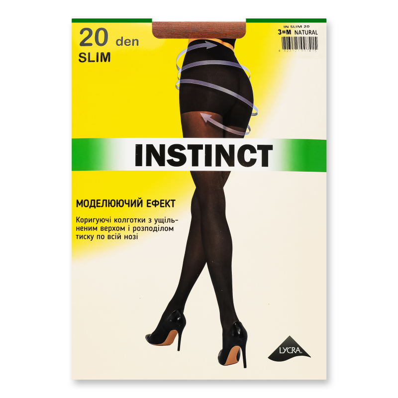 Колготи жіночі Slim natural 20ден р.3 Instinct