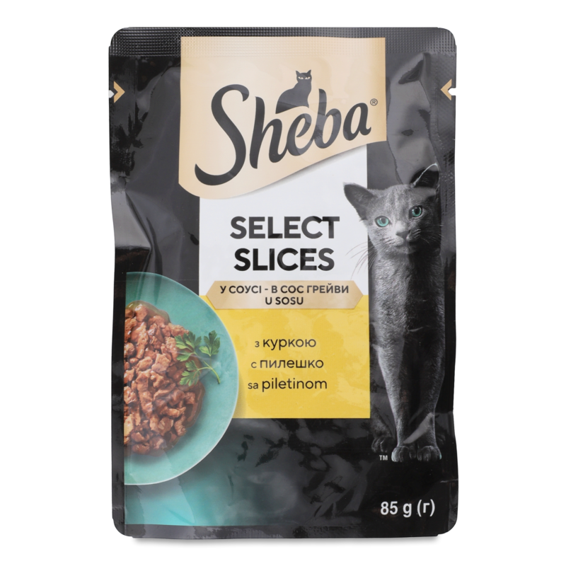 Корм д/котів Селекшн з куркою в соусі 85г Шеба