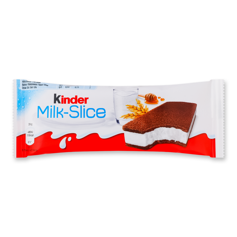 Тістечко бісквітне Milk Slice з молоком 28г Kinder