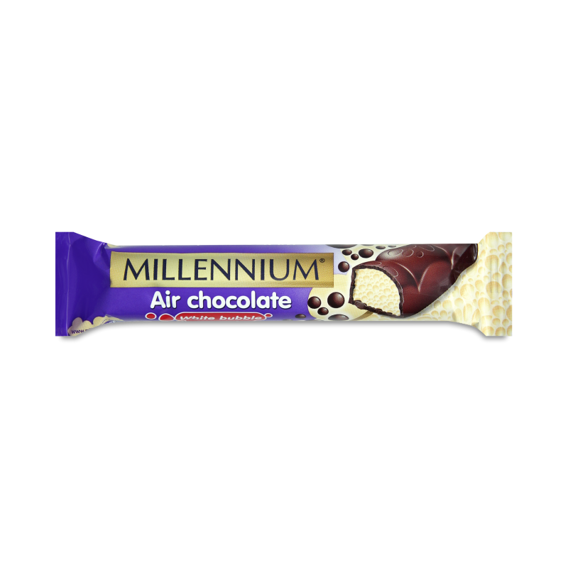 Шоколад білий пористий в молочному шоколаді 32г Millennium