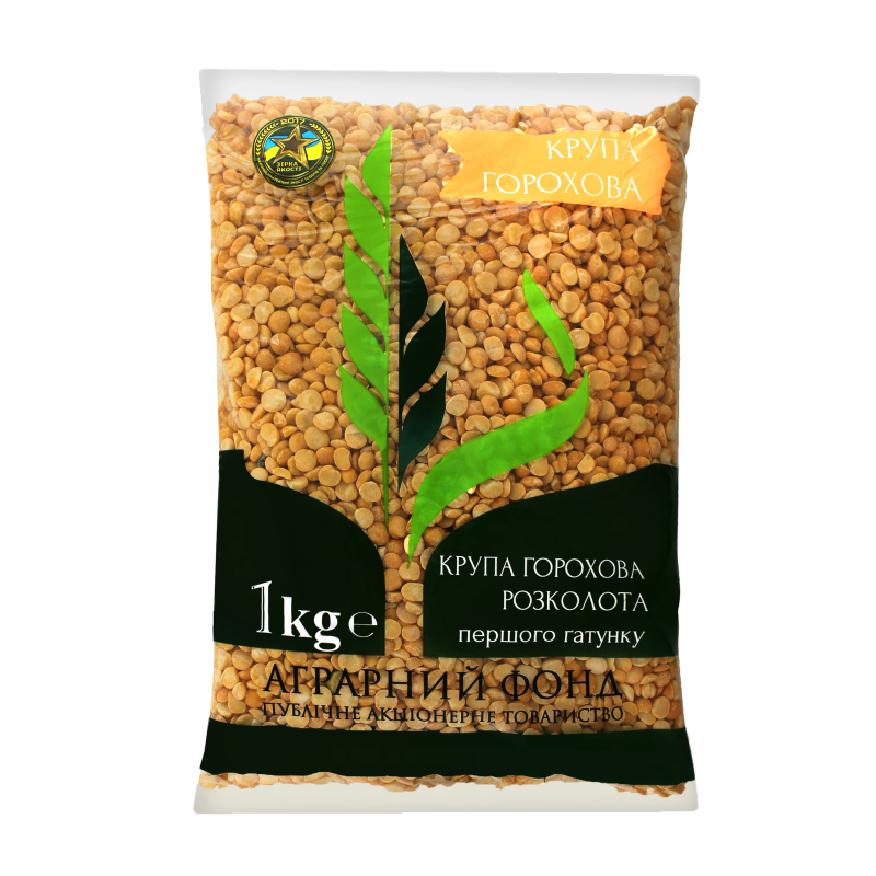 Крупа гороховая расколотая первого сорта Аграрный фонд м/у 1кг Аграрний ...