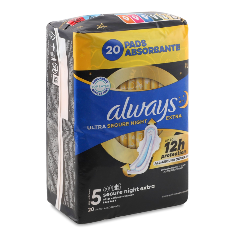 Прокладки гігієнічні Ультра секьюр найт екстра 20шт Олвейс