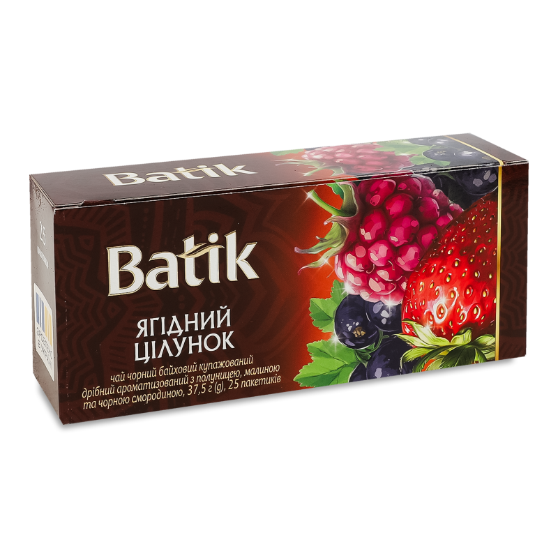 Чай Ягідний цілунок чорний 25*1,5г Batik