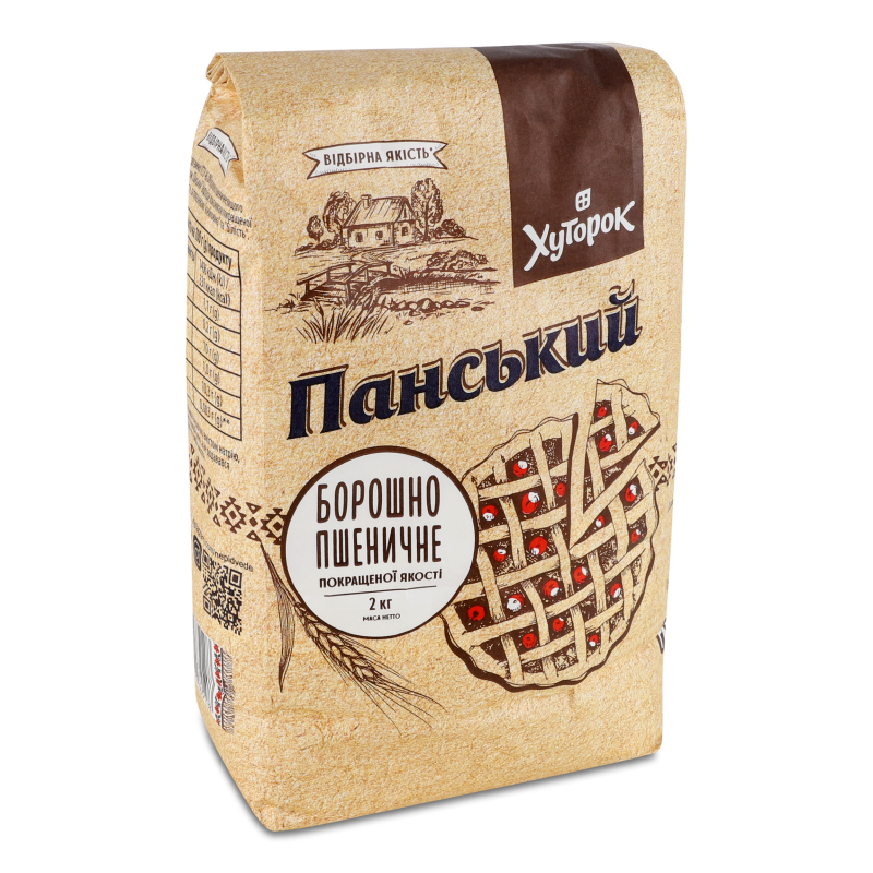 Борошно пшеничне в/г 2кг Хуторок Панський
