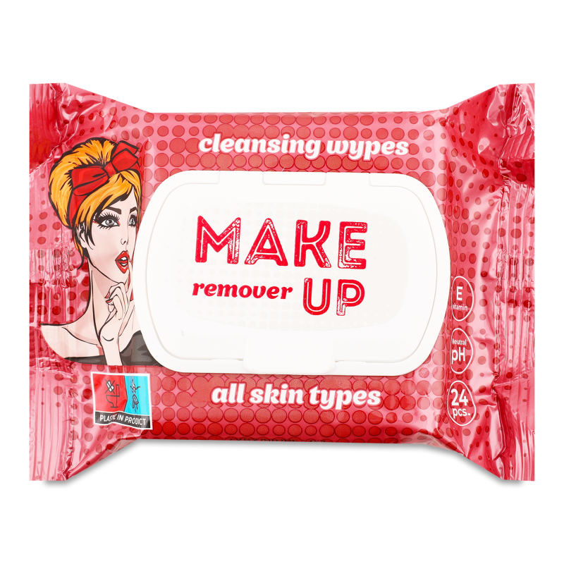 Серветки вологі д/зняття макіяжу 24шт з клапаном МіМі Beauty