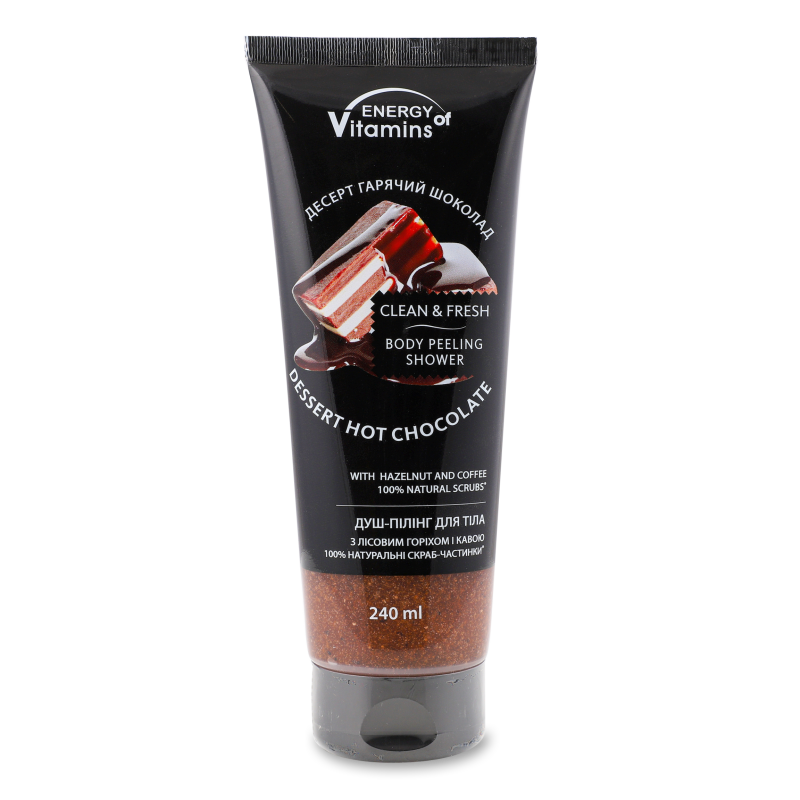 Душ-пілінг д/тіла Десерт Хот Чоколат 240мл Енерджі оф Вітамінс