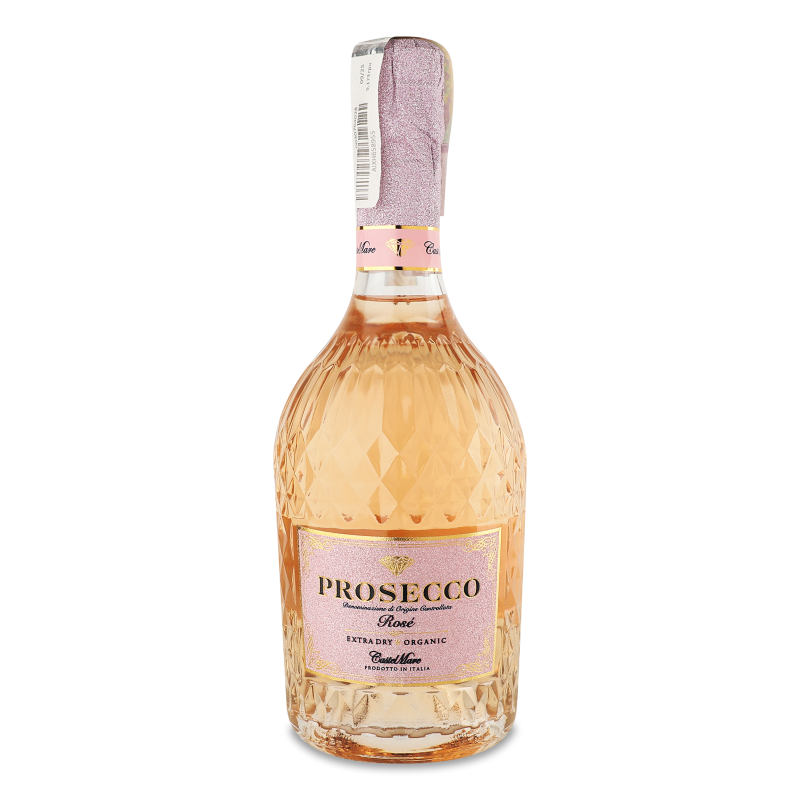 Вино ігристе Prosecco Органік рожеве екстрасухе 11,5% 0,75л Castel Mare