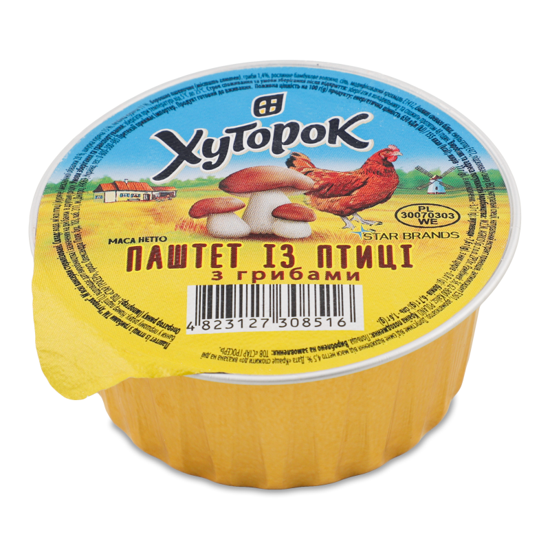 Паштет з птиці з грибами 130г Хуторок