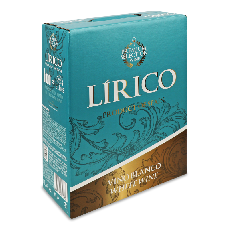 Вино Бланко біле сухе 11,5% 3л т/п Ліріко