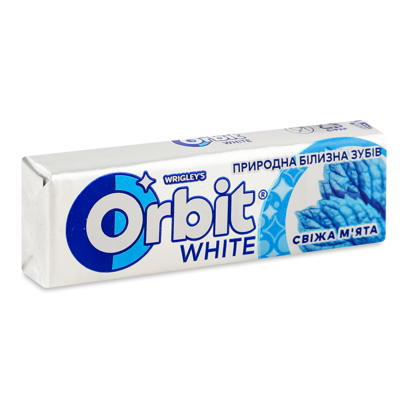 Гумка жувальна White Свіжа м’ята 10подушок Orbit