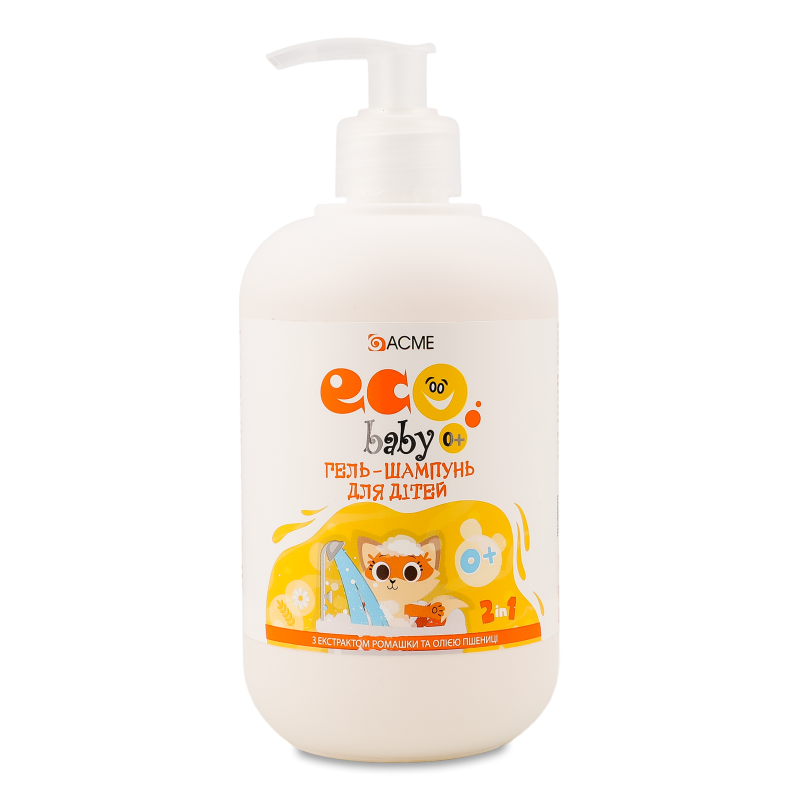 Гель-шампунь дитячий з екстрактом ромашки та олією пшениці 500мл Eco Baby