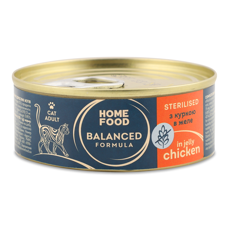 Корм д/стерилізованих котів Balanced Formula Курка в желе 85г ж/б Home Food