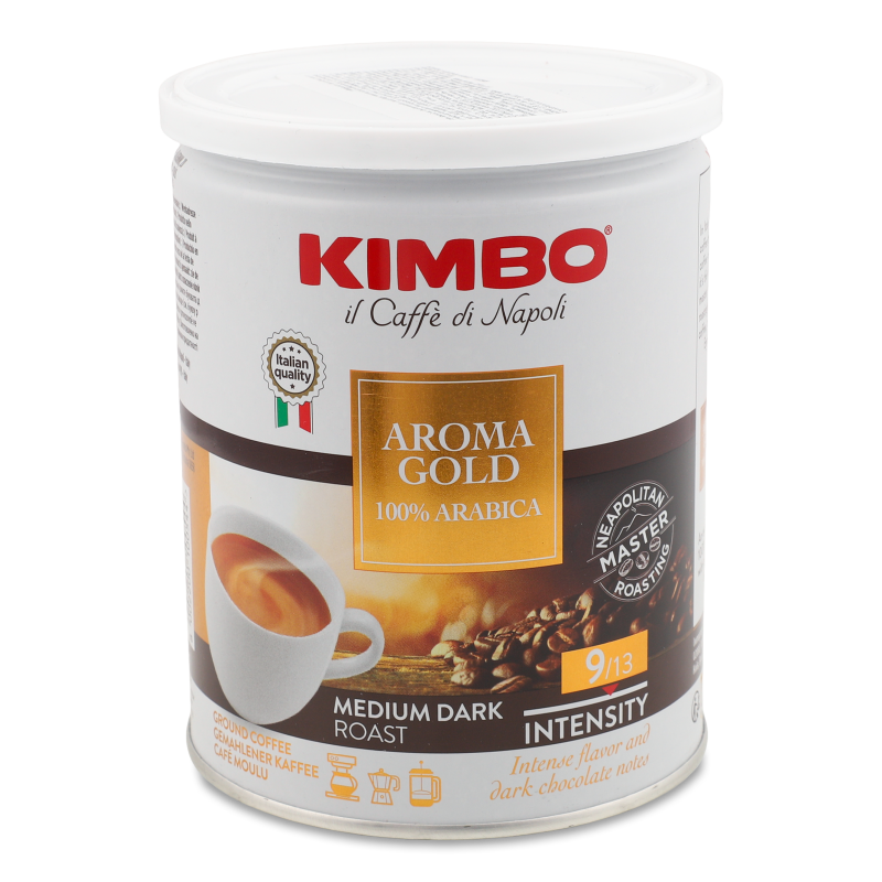 Кава Aroma Gold мелена смажена 250г ж/б Kimbo