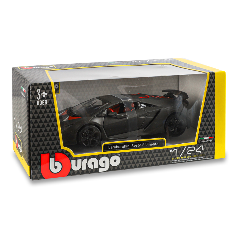 Іграшка Автомодель Ламборджіні Сесто Елементо сірий металік 1:24 Ббураго