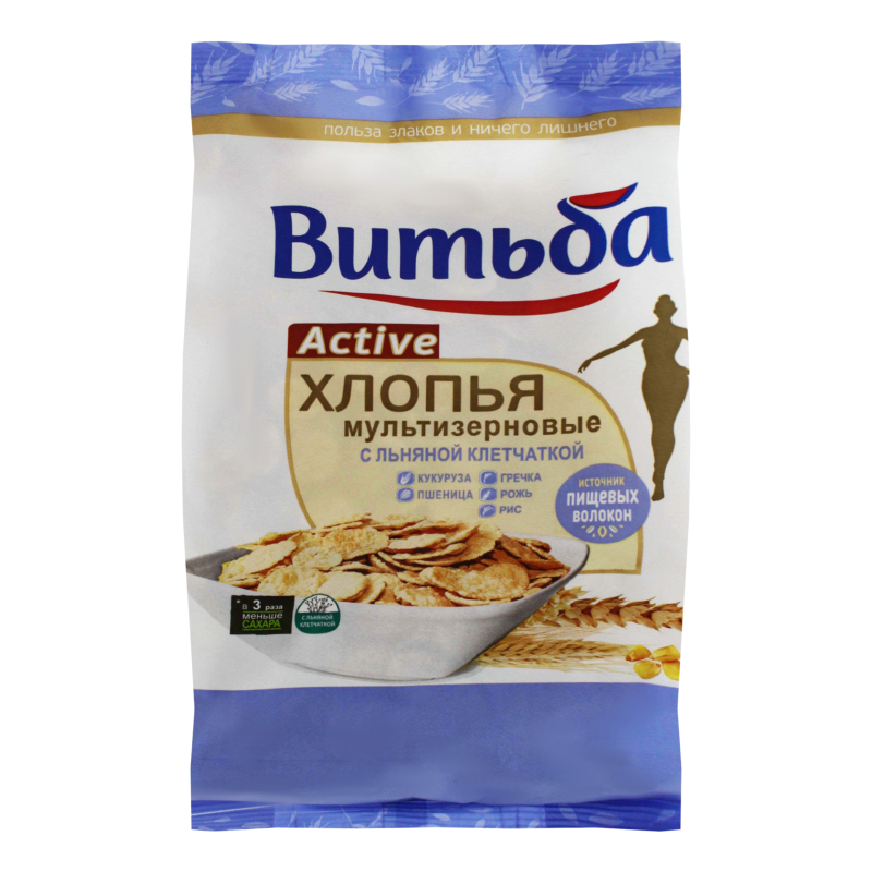 Пластівці мультизернові з лляною клітковиною Active Витьба м/у