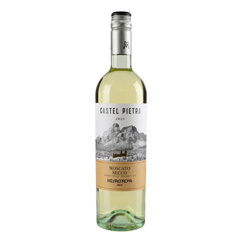 Вино 0.75л 12% белое сухое Moscato Secco Castel Pietra бут Castel