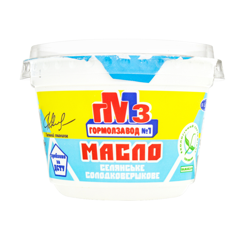Масло 72.5% селянське солодковершкове Гормолзавод №1 cт
