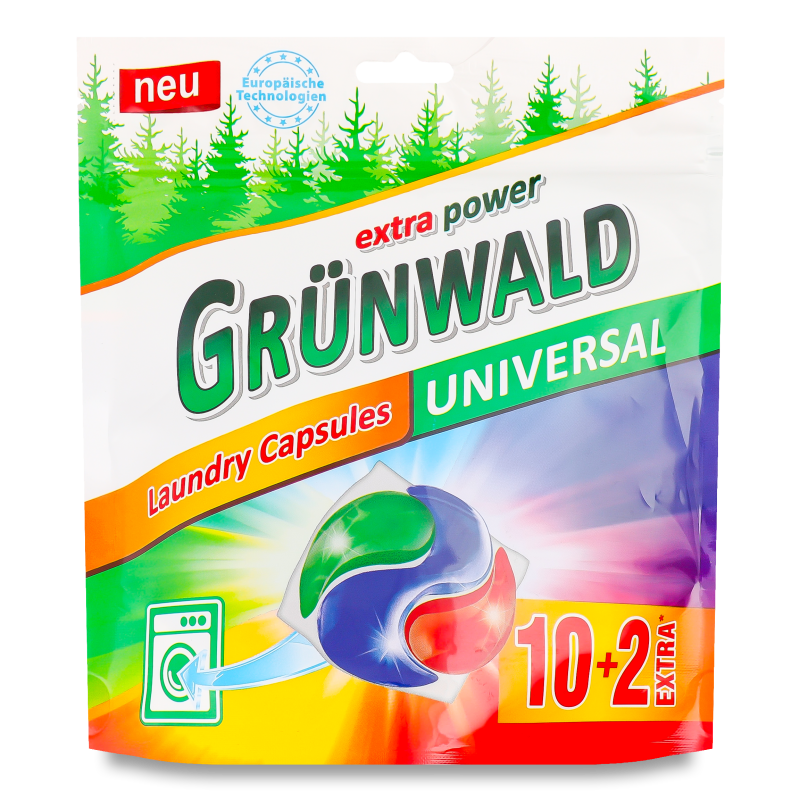 Капсули д/прання Гірська свіжість універсальні 12*18г Грюнвальд